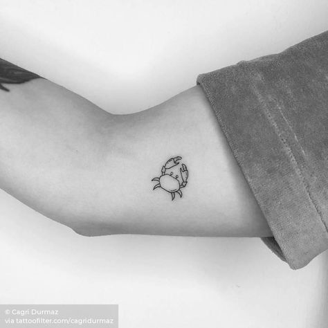 Small Tattoos Arm, Crab Tattoo, Horoscope Tattoos, Petit Tattoo, Small Girl Tattoos, Temp Tattoo, Subtle Tattoos, Tattoo Trends, Tattoo Pattern