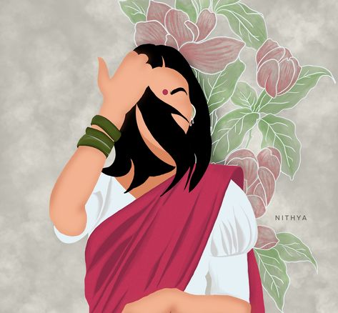 Indian Illustration, Corel Painter, Illustration Photo, Explainer Video, Female Art Painting, Illustration Art Girl, Painting Of Girl, Girly Art Illustrations, Indian Art Paintings