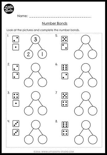 Kindergarten Math Number Bond Worksheets and Activities Number Bonds Preschool, Number Bonds Worksheets Kindergarten, Number Bonds Kindergarten, Number Bond Activities, Number Bonds Worksheets, Number Bonds To 10, Number Bond, Cvc Words Kindergarten, Number Bonds