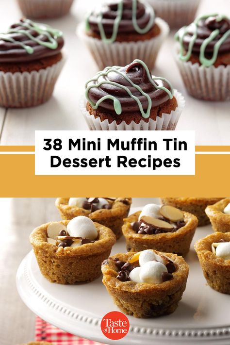 Mini Muffin Tin Desserts Easy, Mini Cup Recipes, Desserts In Cupcake Tins, Mini Muffin Christmas Treats, Cupcake Pan Recipes Deserts, Mini Tart Pan Cookies, Pasta Cupcakes Muffin Tins, Mini Pies In Cupcake Tin, Mini Muffin Cup Desserts