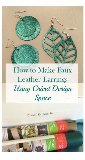 Earrings With Cricut, Diy En Cuir, Diy Leather Earrings, Using Cricut, Faux Leather Earrings, Cricut Craft Room, Diy Cricut, Cricut Tutorials, Cricut Design Space