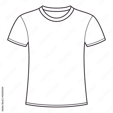 Blank white t-shirt template Stock-Vektorgrafik  Adobe Stock Tee Shirt Template, Household Cleaning Schedule, Outline Template, T Shirt Template, Daily Schedule Template, Graphic Design Website, Free Download Photoshop, Blank T Shirt, T Shirt Design Template