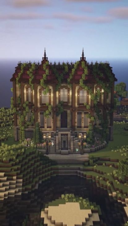 Aesthetic Minecraft Mansion, Minecraft Manor Ideas, Mansion Minecraft Ideas, Minecraft Big House Ideas, Minecraft House Big, Minecraft Mansion Ideas, Minecraft Big House, Minecraft Victorian House, Minecraft Mansions