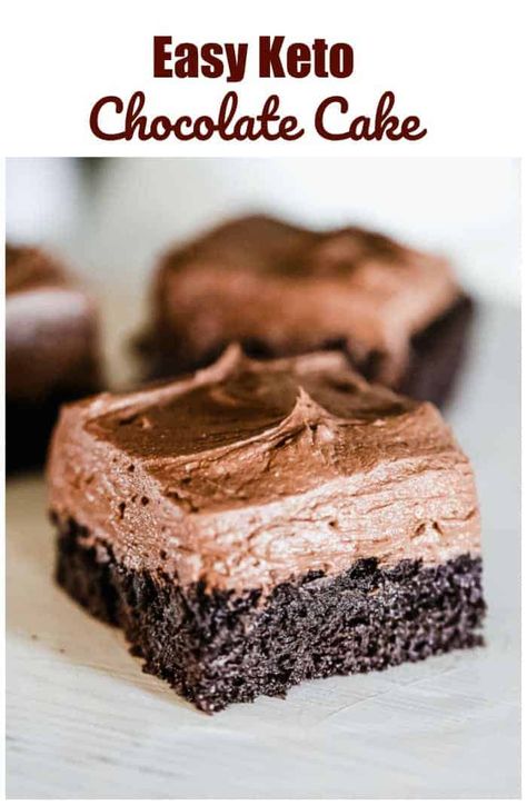 Easy Keto Chocolate Cake - So chocolatey, so rich and YES, it's even KETO!  Of course, I couldn't help topping this delicious cake with a generous slathering of Keto Chocolate Cream Cheese Frosting to make it even more tempting for all the chocoholics out there!  (like myself!) Keto Chocolate Cream Cheese, Ball Desserts, Keto Party Food, Cake Basketball, Basketball Cakes, Cake Valentine, Cake Fancy, Presentation Food, Fondant Tips