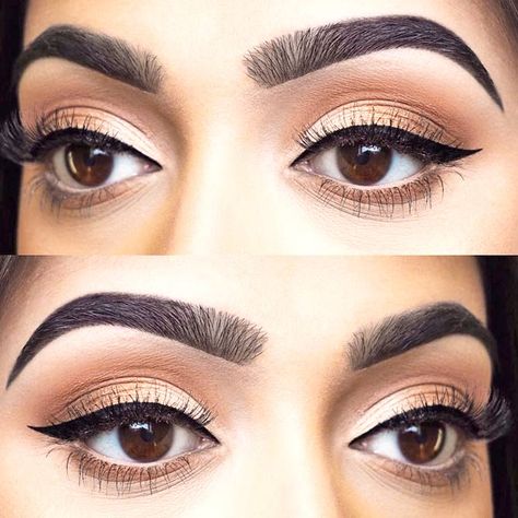 The Best Winged Eyeliner Styles For Your Eye Shape | Page 3 of 8 Eye Shape Eyeliner, Eyeliner For Round Eyes, Brown Eyeliner Pencil, How To Wear Makeup, Gel Eyeshadow, Eyeliner Shapes, How To Do Eyeliner, Eyeliner Designs, Eyeliner Hacks