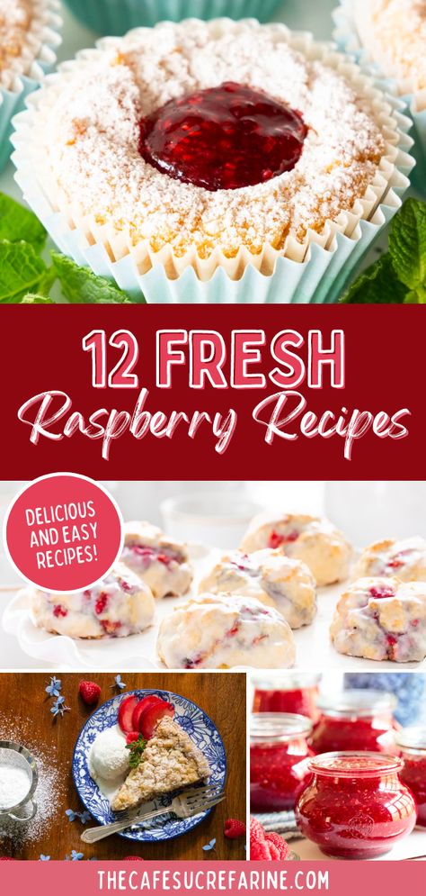 Canned Raspberry Recipes, Things To Make With Raspberries, Recipes Using Fresh Red Raspberries, Recipes Using Raspberries, Fresh Raspberry Desserts Easy, What To Make With Raspberries, Recipes With Fresh Raspberries, Easy Raspberry Desserts, Recipes With Raspberries