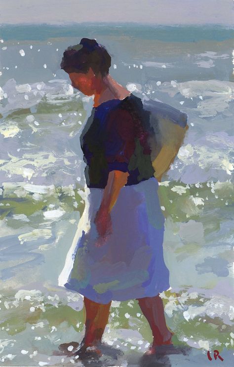 Lena Rivo, Human Painting, Gouache Art, Painting People, Beach Painting, The Shining, Gouache Painting, Life Drawing, Beach Art