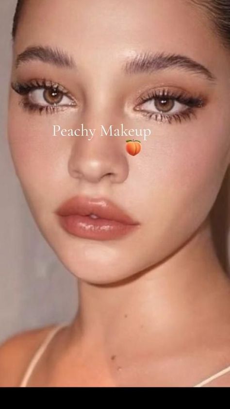 Peachy Makeup Look, Peach Makeup Look, Peachy Makeup, Coral Makeup, Soft Natural Makeup, Peach Makeup, Soft Makeup Looks, Subtle Makeup, Makeup Advice