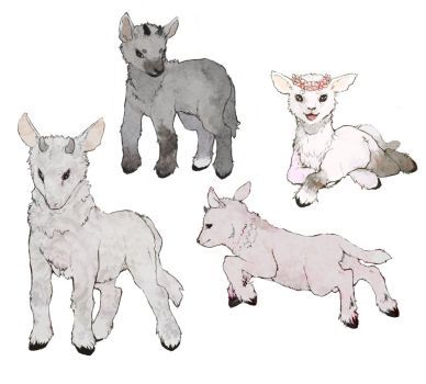 Goat Poses Reference, Sheep Herder Character Design, Goat People Art, Creepy Lamb Drawing, Human With Goat Legs Drawing, Goat Art Reference, Goat People Drawing, Sheep Fantasy Art, Goat Art Cute