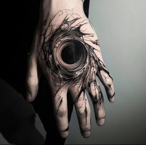 Blackout Tattoo, Biomechanical Tattoo, More Tattoo, Scary Tattoos, Simple Tattoo Designs, 3d Tattoos, Hand Tattoos For Guys, Black Ink Tattoos, Dope Tattoos