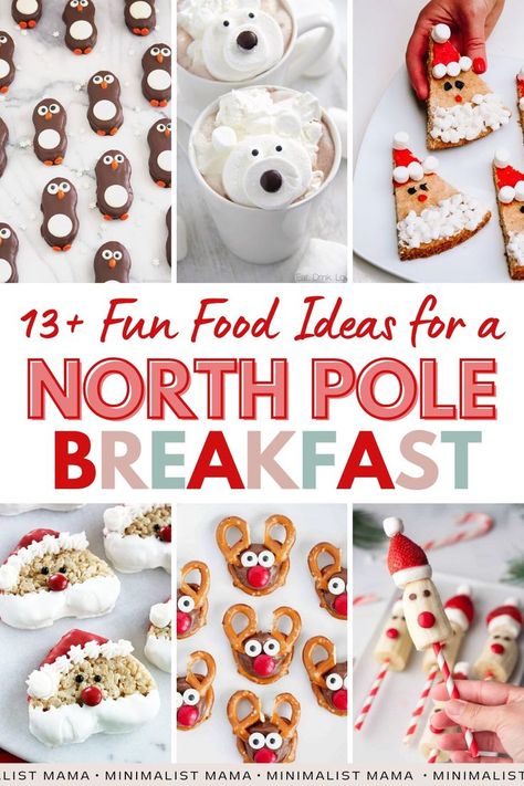 North Pole Breakfast Ideas, Christmas North Pole Breakfast, Santa Breakfast, Christmas Recipes For Kids, North Pole Breakfast, Elf On The Shelf Arrival, Thanksgiving Aesthetic, Christmas Brunch, Christmas Breakfast