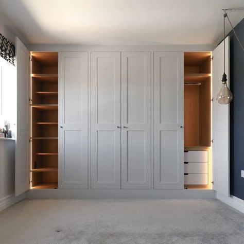 Shaker Wardrobes, Spavaca Soba, Condo Makeover, Peter Hunt, Floor To Ceiling Wardrobes, Custom Wardrobe, Fitted Wardrobes Bedroom, Modern Dressing Room, Wardrobe Wall