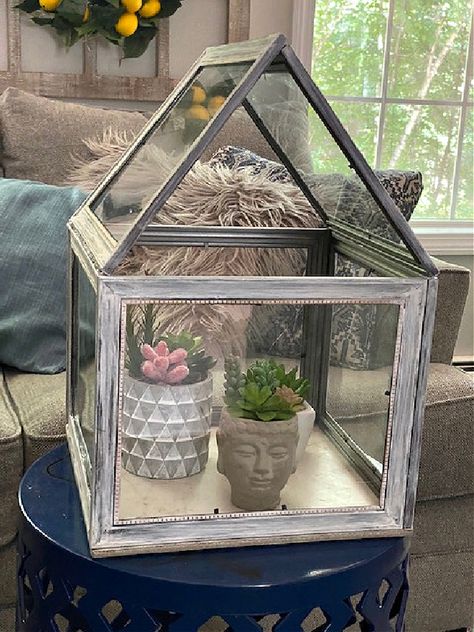 How To Make A Terrarium From Dollar Tree Frames Picture Frames Crafts, Frames Repurposed, Upcycle Frames, Make A Terrarium, Dollar Tree Frames, Candle Girl, Diy Terrarium, Small Picture Frames, Beautiful Terrariums