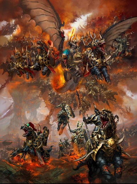 http://wellofeternitypl.blogspot.com/ Age of Sigmar Artwork | Everchosen | Archaon and Varanguard Epic!  #artwork #art #aos #warhammer #ageofsigmar #sigmar #arts #artworks #gw #gamesworkshop #wellofeternity #wargaming Warhammer 40k Art, Fantasy Battle, Age Of Sigmar, Warhammer Art, Warhammer 40k Artwork, Fantasy Monster, High Fantasy, Warhammer Fantasy, Fantasy Warrior