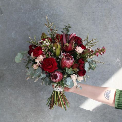 Burgundy native bouquet ♥️ #burgundyweddingflorals #weddingfloralsmelbourne #weddingflowersmelbourne #weddingbouquet #weddingfloristmelbourne #melbourneweddingflorist #weddingflowers #weddingflorist #bridalbouquet #melbournewedding Burgundy Flower Bouquet Wedding, Burgandy Wedding Boquet, Burgundy And Pink Bouquet, Burgundy Flower Bouquet, Mulberry Wedding Bouquets, Wildflower Burgundy Bouquet, Moody Burgundy Bouquet, Maroon Dahlia Bouquet, Native Bouquet