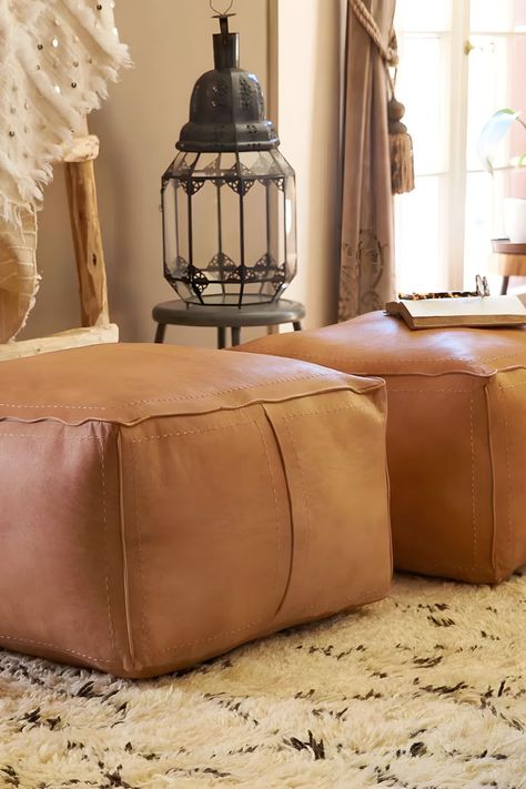 Handmade with genuine soft leather, this traditional hassock, also known as a Poof, offers both style and versatility. Use it as a footstool, a low seat beside your coffee table, in a cozy reading corner, or even in your children's room. Embrace the practicality and artisanal beauty of this timeless piece. Check more about Moroccan decor in this detailed Casablanca Market guide on Marmalade. 🕌✨ #LeatherPouf #MoroccanDecor #CasablancaMarket #HomeDecor #InteriorDesignIdeas #HandmadeFurniture Cozy Reading Corner, Cozy Reading Corners, Leather Pouf, Reading Corner, Moroccan Decor, Cozy Reading Nook, Cozy Decor, Cozy Reading, Marmalade