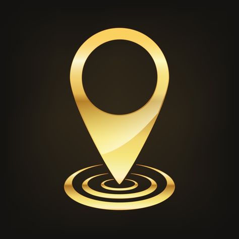 Golden marker location icon Premium Vect... | Premium Vector #Freepik #vector #travel #map #golden #location Gold Texture Background, Best Logo Maker, Interior Designer Business Card, Inmobiliaria Ideas, Gold App, Location Pin, Desain Editorial, Location Icon, Graphic Design Ads