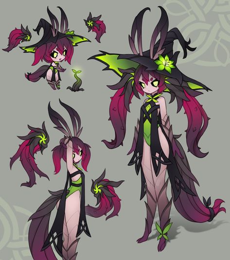 Plant Witch, Nature Witch, Witch Design, Monster Characters, Fantasy Creatures Art, Fantasy Concept Art, 판타지 아트, Creature Concept, 영감을 주는 캐릭터