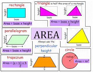 Sivsam's Blog: Area formula for grade 6-7 students Math Functions, Gcse Maths Revision, Gcse Maths, Area And Perimeter, Gcse Math, Year 8, Math Formulas, Math Tutor, Studying Math