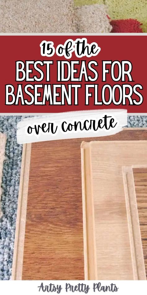 Vinyl Flooring For Basement, Best Basement Flooring, Flooring Over Concrete, Tile Basement Floor, Basement Flooring Waterproof, Ideas For Basement, Basement Flooring Ideas, Cheap Basement Remodel, Painting Basement Floors