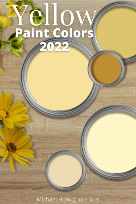 Good Yellow Paint Colors, Yellow Paint Colors For Bathroom, 2023 Yellow Paint Colors, Valspar Yellow Paint Colors, Yellow Painted Walls Living Room, Best Yellow Paint Colors Kitchen, Boho Yellow Paint Color, Yellow Kitchen Color Scheme, Yellow Paint Colors For Kitchen Walls