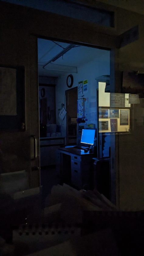 A Japanese hospital at night, from my friend Melody that was in for her knee Hospital At Night Aesthetic, Hospital Night Aesthetic, Night Shift Nurse Aesthetic, Dark Hospital Aethstetic, Dark Hospital Room Aesthetic, Hospital Aesthetics Dark, Night Shift Aesthetic, Japan Hospital, Dark Hospital