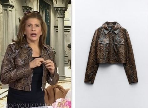 The Today Show: January 2024 Hoda Kotb's Brown Snakeskin Print Leather Jacket Hoda Kotb, Brown Snake, January 2024, Snakeskin Print, Today Show, Print Jacket, Printed Leather, Snake Print, Snake Skin