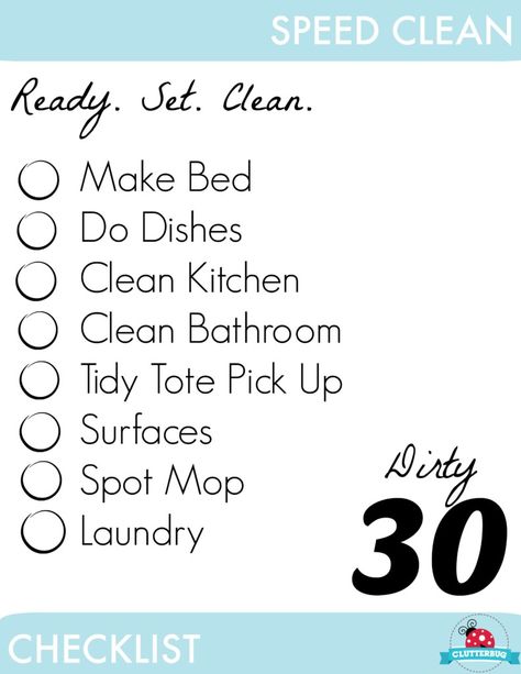 Speed Cleaning Checklist, Clean My House, Cleaning Videos, Cleaning Advice, Power Hour, House Cleaning Checklist, Dirty 30, Speed Cleaning, Cleaning Recipes