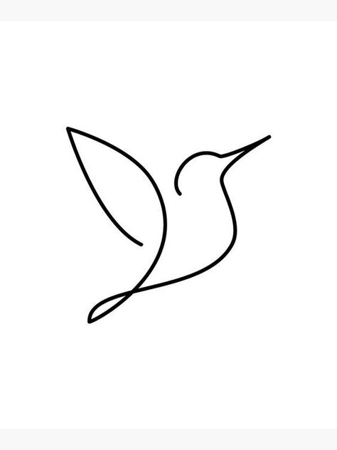 "The hummingbird, one line drawing" Mounted Print for Sale by Elis-Art | Line art tattoos, Line art drawings, Hummingbird drawing #Tattoo_Easy_Design #Hummingbird_Outline_Drawings #Drawing_Of_A_Hummingbird #Line_Drawing_Hummingbird Single Line Hummingbird, Hummingbird Line Art, Hummingbird Drawing Simple, Hummingbird Tattoo Simple, Easy Outline Drawings, Hummingbird Outline, Birds Outline, Tattoos Line Art, Tattoo Easy