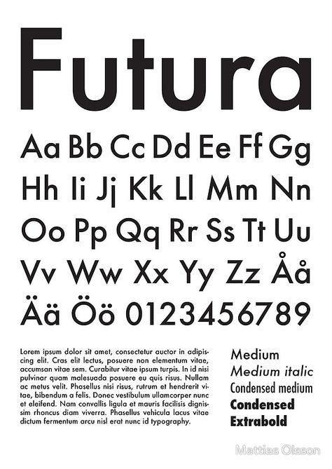 Typography Poster Futura Alphabet by Mattias Olsson Simple Font Alphabet, Simple Typeface, Modernism Typography, Fonts Simple, Simple Fonts Alphabet, Typography Reference, Font Alphabet Simple, Fonts Alphabet Simple, Professional Typography