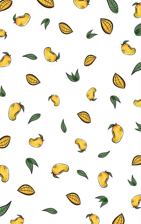 #mango #fruit #wallpaper #yellow #green #leaf Mango Background, Mango Wallpaper, Mango Fruit, Mother Art, Fruit Wallpaper, Seamless Background, Green Leaf, Ipad Wallpaper, Pattern Wallpaper