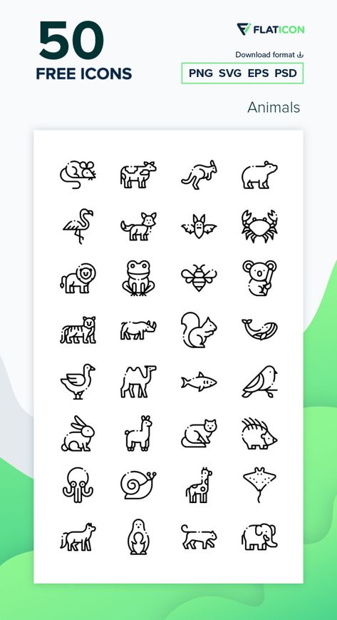 Animal Icon Design, Animals Icon, Free Icons Png, Graphic Design Photo, Animal Doodles, Animal Icon, Simple Icon, Free Icon Packs, Free Icon