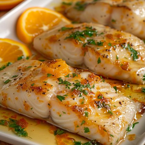 Citrus Glazed Orange Roughy Recipe Orange Fish Recipe, Orange Sauce For Fish, Orange Roughy Recipes Healthy, Orange Ruffy Recipes, Orange Roughy Recipes Pan Seared, Citrus Fish Recipe, Orange Roughy Recipes Baked, Baked Orange Roughy, Orange Roughy Recipes