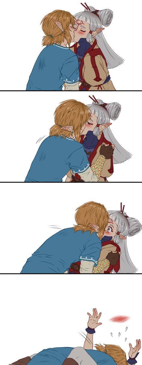 ArtStation - [Zelda Breath Of The Wild] Paya x Link - Kiss, Nyu Sho Paya Breath Of The Wild, Zelda Paya, Zelda Hyrule Warriors, Legend Of Zelda Characters, Legend Of Zelda Memes, Zelda Funny, Hyrule Warriors, Zelda Breath Of The Wild, Link Zelda