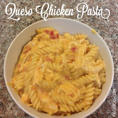 quesochicken Chicken And Queso, Queso Chicken, Pastas Recipes, Pasta Chicken, Chicken Pasta Recipes, Pasta Recipe, Chicken Pasta, Main Dish Recipes, Dinner Time