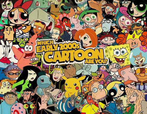 Cartoon Shows Aesthetic, Early 2000 Cartoons, 2000s Cartoons Aesthetic Wallpaper, Nickolodian Characters, 2000 Cartoon Characters, 2000s Cartoons Aesthetic, 2000s Cartoon Characters, Early 2000s Aesthetic Wallpaper, Cartoon 2000