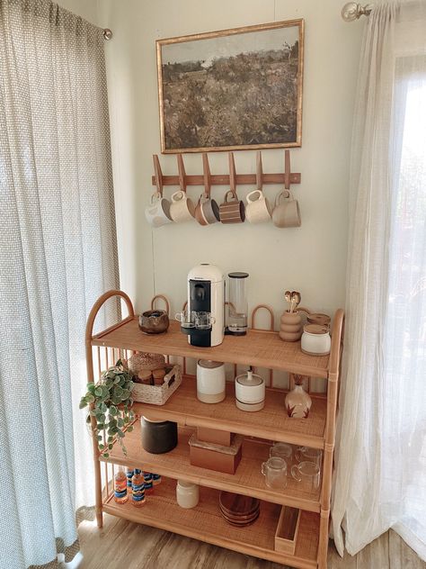 Coffee Corner – Kendra Jordan Cute Coffee Corner, Coffee Corner Aesthetic, Coffee Drive Thru, Corner Office Space, Cozy Coffee Corner, Coffee Corners, Tea Corner, Tea Station, Apartment Goals