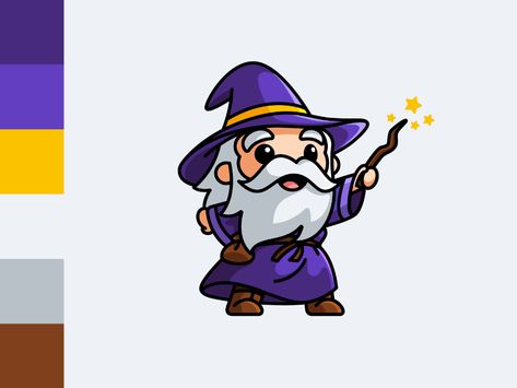 Wizard by Alfrey Davilla | vaneltia on Dribbble Wizard Icon, Alfrey Davilla, People Outline, Wizard Illustration, Wizard Character, Wizard Drawings, Cute Wizard, Tee Turtle, Wizards Logo