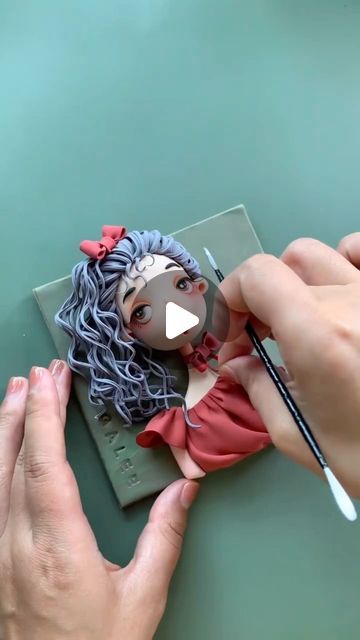 Polymer Clay Sculptures Easy, Fimo Air Dry Clay, Clay Faces Sculpture Easy, Cartoon Clay Art, Clay Crafts Easy Simple, Polymer Clay Figures Tutorial, Polymer Clay Crafts Tutorial, Polymer Clay Tutorial Step By Step, Air Dry Clay Sculpting