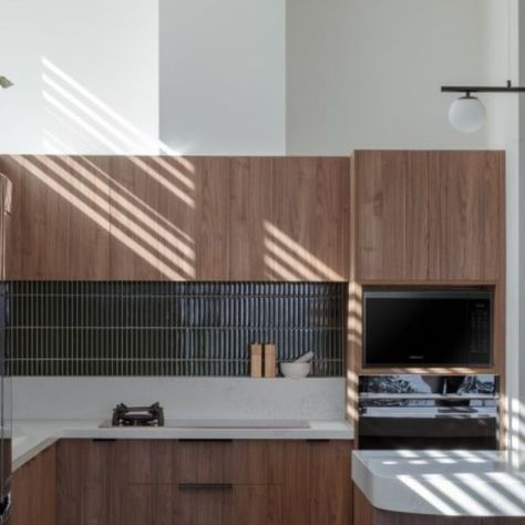 polytec on Instagram: "This is just one of the many amazing entries to the polytec Design Awards 2024 by @ydm_design_studio

polytec Notaio Walnut was used throughout all joinery to add warmth and texture to the spaces. Soothing green tones were also used throughout.

Designer/Specifier: @ydm_design_studio
Photographer: @elisescott.studio
Builder: @hivebuilding.co

polytec Design Awards 2024 - Enter Now. Link in bio." Notaio Walnut Polytec, Polytec Kitchen, Walnut Joinery, Kitchen 2024, 2024 Ideas, St Andrews, Photographic Studio, Green Tones, Joinery