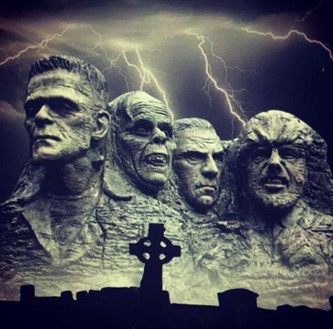 Monster Mount Rushmore Frankenstein Art, Horror Movie Icons, Horror Monsters, Famous Monsters, Horror Movie Art, Horror Show, Classic Horror Movies, Horror Icons, Universal Monsters