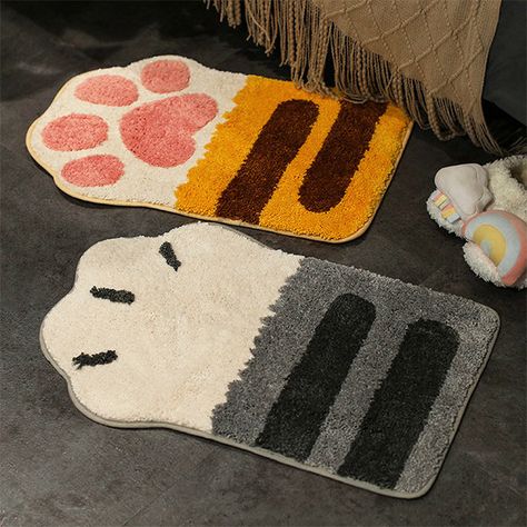 Rug Tufting, Cat Rug, Funky Rugs, Otaku Room, Rug Inspiration, Punch Needle Embroidery, Cat Paw, Diy Rug, 자수 디자인