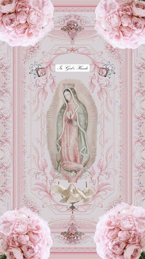 #virginmary #easter #catholicaesthetic #maryaesthetic Mother Mary Wallpaper, Psalm 46 1, Catholic Artwork, Pink Wallpaper Hello Kitty, Catholic Wallpaper, Virgin Mary Art, Cute Bibles, Pink Pinterest, Mexican Culture Art