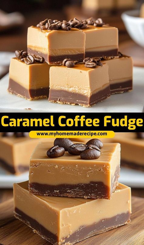 This caramel coffee fudge is the best fudge for a sweet and caffeinated treat. Rich and creamy, it’s the ultimate coffee fudge for dessert lovers and coffee enthusiasts Coffee Fudge Recipes, Fall Fudge, The Best Fudge, Gourmet Fudge, Coffee Fudge, Best Fudge, Fudge Dessert, Easy Christmas Candy Recipes, Coffee Flavors