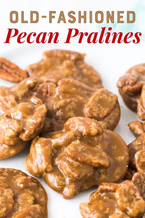 Old-Fashioned Pecan Pralines Recipe | Southern Pralines | Louisiana Pralines | New Orleans Pralines #Pralines #Dessert #Candy Georgia Pralines Recipe, Homemade Pecan Pralines, New Orleans Candy, Buttermilk Pralines Recipe, Creamy Pecan Pralines, How To Make Pralines, Walnut Pralines Recipe, How To Make Praline Pecans, Southern Pralines Recipe