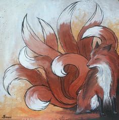 Jiǔwěihú | What Mythical Fox Are You? - Cuestionario 9 Tailed Fox, Art Fox, Kitsune Fox, Fox Spirit, Nine Tailed Fox, Fox Tattoo, Japanese Folklore, Fox Art, Mythical Creatures Art