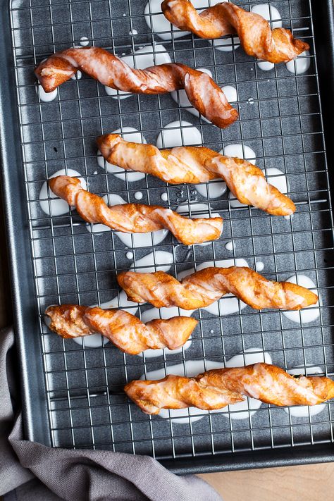 Homemade French Crullers Cruller Recipe, Crullers Recipe, French Crullers, Dinner Favorites, Apple Cinnamon Bread, I Am Baker, Sugar Glaze, All Purpose Flour, Cream Of Tartar