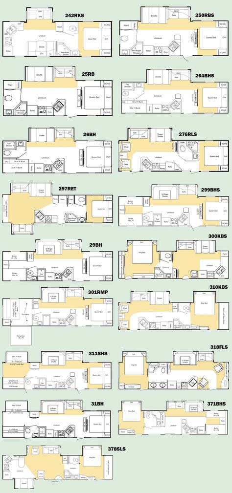 Keystone Sprinter travel trailer floorplans - 17 models Trailer Home Plans Layout, Trailer House Plans, 4 Bedroom Trailer Floor Plans, Camper Trailer Remodel Ideas, Fifth Wheel Floor Plans, Trailer House Floor Plans, Trailer Home Plans, Small Rv Floor Plans, Trailer Park Design