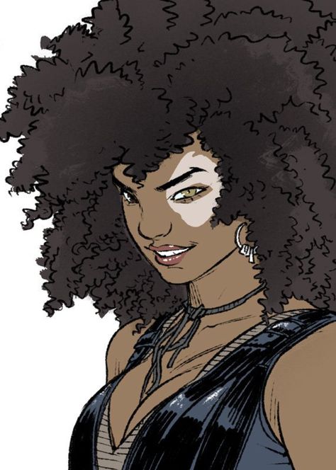 DOMINO, from Deadpool movie Women Superhero, Sophie Campbell, Domino Marvel, Domino Art, Deadpool Movie, Black Comics, Black Characters, Black Artwork, Black Cartoon