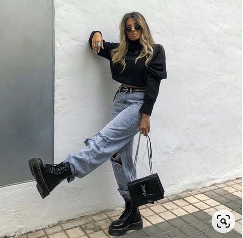 How To Wear Doc Martens, How To Style Doc Martens, Style Doc Martens, Doc Martens Outfits, Dr Martens Outfit, Doc Martens Outfit, Looks Pinterest, Outfit Jeans, Trendy Fall Outfits